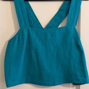 Vitamin A Turquoise Crop Top